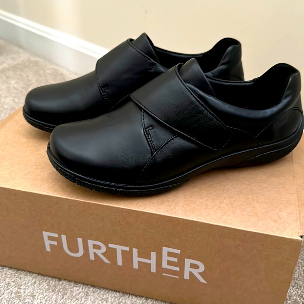 Sugar II Black leather US 7.5 extra wide